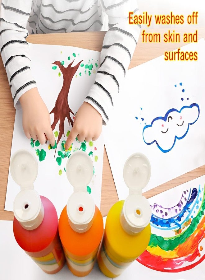 EXTRIC Washable Paint for Kids - 6 Bold Colors x 8 oz Bottles (48 fl oz Total) Non-Toxic Easy Clean Tempra Kid Paint Rich Pigment Paints for Toddlers, Classroom & Arts and Crafts - Image 4